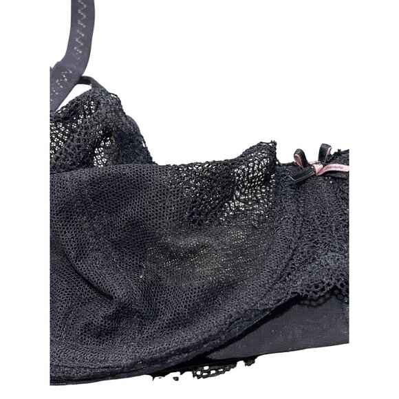 Chantelle Le Marais Balcony Black Lace Bra 36C C27350 - Picture 3 of 5